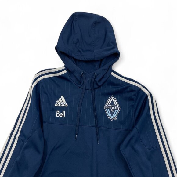 Vancouver Whitecaps Adidas MLS 2014 Hoodie Pullover Sweatshirt Warmup Jersey L - Picture 2 of 8